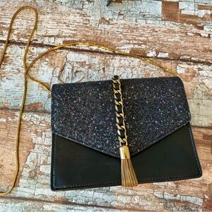 Beautiful Black and Gold Women's Evening Bag